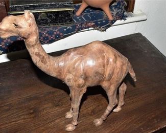 132. Antique Carved Wood Camel