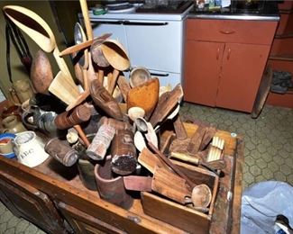 162. Collection of Vintage Wooden Utensils