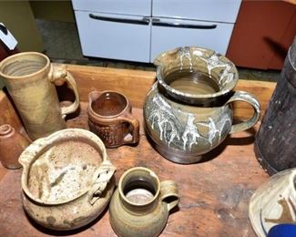 163. Grouping of Handmade Pottery Vessels