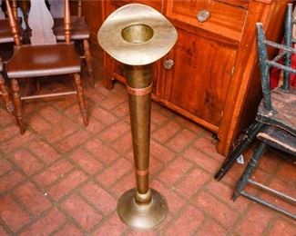211. Large Vintage Brass Copper Flower Holder