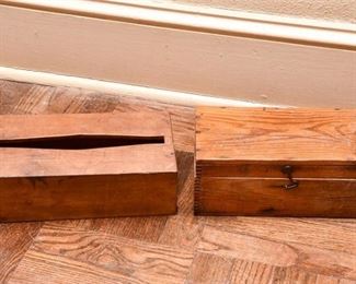 253. Two Vintage Wood Boxes