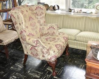 272. Contemporary FAIRFIELD Chippendale Carved Mahogany Legs Armchair