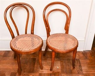 276. Pair European Style Bent Wood Cafe Side Chairs