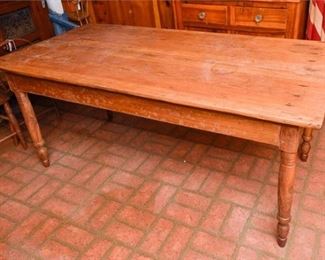 284. Fine Vintage Pine Country Kitchen Farm Table