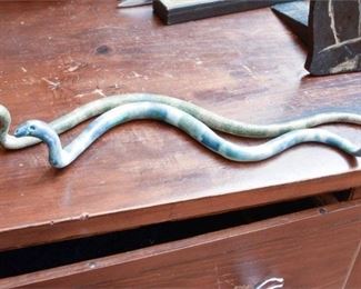 298. Pair Vintage Ceramic Snake Sculptures