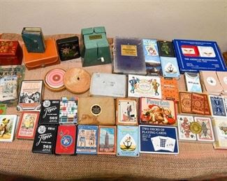305. Large Mixed Lot Vintage Contemporary Playing Card Decks  Games