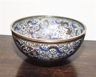 310. Vintage Chinese Cloisonne Enameled Bowl