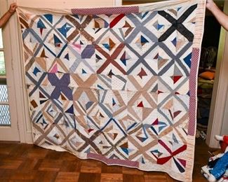 333. Patchwork Antique Hand Stitched Quilt