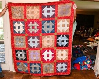 338. Vintage Hand Made Patch Work QuiltBlanket