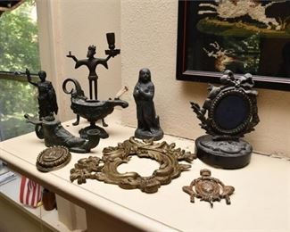 353. Vintage Cast Metal Figures Objects