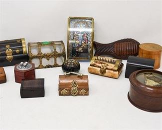 8. Lot of Small Decorative Boxes WOODBRASSCOPPER