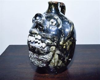 14. Grotesque MORIE ROGERS Ceramic Face Jug NORTH CAROLINA