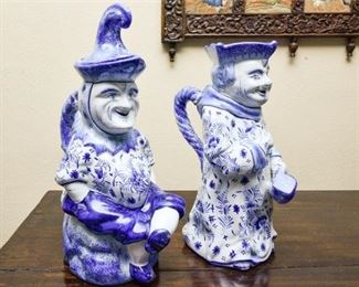 27. Pair of English Ceramic Figural TeaCoffee Pots