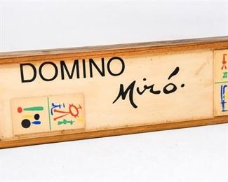 78. Artist JOAN MIRO Dominoes Gaming Set wBox