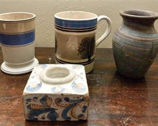 110. Antique English Handmade Pottery Including Niloak