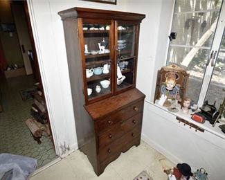 146. Antique Mahogany China Cabinet