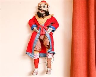 191. Vintage Hand Painted Puppet wMiddle Eastern Costume