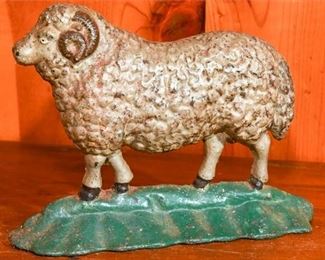 242. Vintage CastIron Lamb Form Doorstop