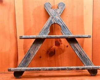 286. Paint Decorated Antique Wooden Spoon Rack