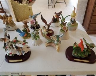 part of porcelain bird collection