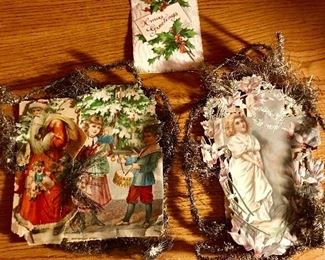 Scrap & tinsel Christmas ornaments