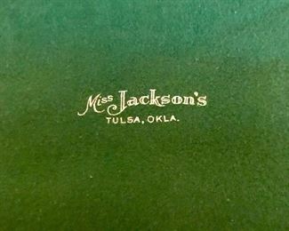 Silver tray from Miss Jackson's in Tulsa, Okla. 1992