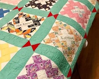 Beautiful hand made quilt by church ladies