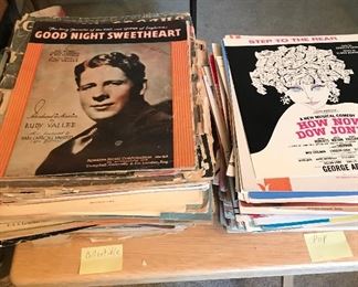 Lots of collectible sheet music