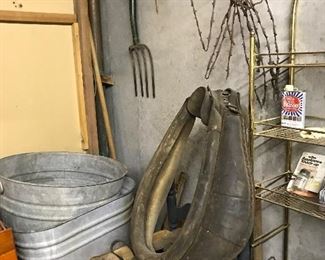 Galvanize tubs and horse tack