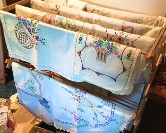 Embroidered table covers