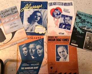 Large collection of sheet music