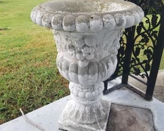 Pair of concrete urns