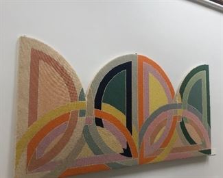 Wool Tapestry in the style of FRANK STELLA