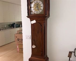 OLD ENGLISH 8 DAY LONG CASE CLOCK
