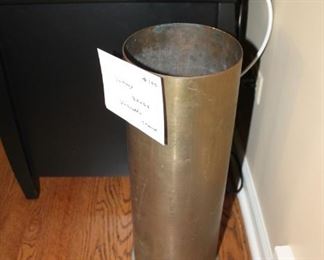 Trench art WWI era brass umbrella stand