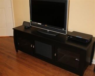 Black painted media console