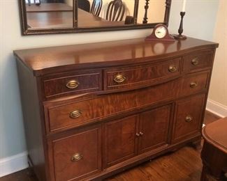 Gorgeous antique buffet and wall hung mirror