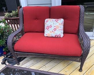 Patio loveseat and 