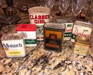 Vintage spice containers