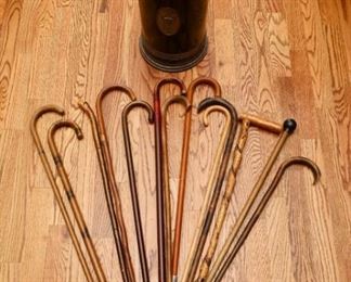 Antique Umbrella & Walking Cane Holder Stand