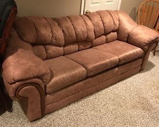 Leather sofa bed