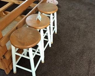 Three matching stools