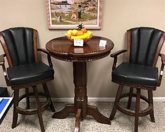 Cocktail table with two matching chairs