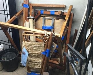 Antique rug loom -complete