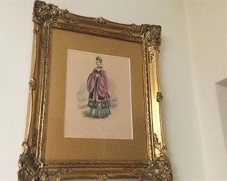 Chinese princess 1800’s hand painted lithographs 