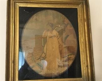 Antique 1820’s embroidered and paint