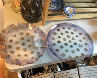 Mid Century modern serving dishes, face jug