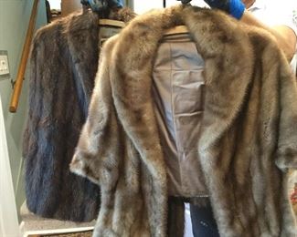 Fur stoles and jacket