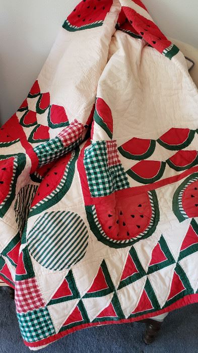 Vintage watermelon quilt