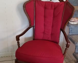 arm chair with stool